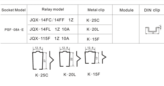 relay socket pyf 08a 3